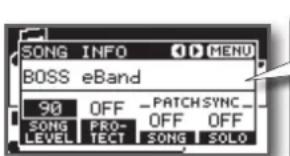 BOSS eBand JS8 - Carregando o efeito armazenado em uma música (Patch Sync) - 1