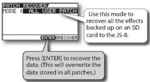 BOSS eBand JS8 - Recovering Effects Backed Up on SD Cards (PATCH RECOVER) - 1