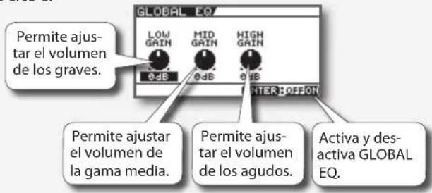 BOSS eBand JS8 - Varios ajustes del sistema - 1