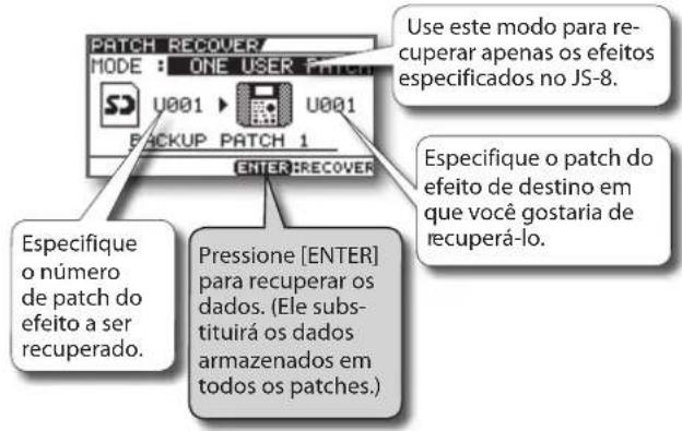 BOSS eBand JS8 - Recuperando efeitos com backup em cartões SD (RECOVERY) - 2