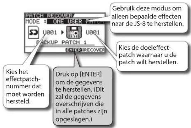 BOSS eBand JS8 - Back-upgegevens van effecten op SD-kaarten herstellen (RECOVERY) - 2