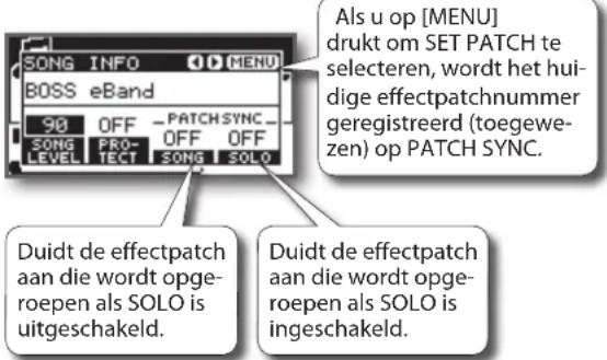 BOSS eBand JS8 - Het effect oproepen dat in een song is opgeslagen (PatchSync) - 1