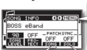 BOSS eBand JS8 - Richiamo dell'effetto memorizzato in un brano (Patch Sync) - 1