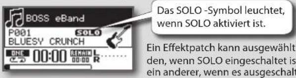 BOSS eBand JS8 - Wechseln zum SOLO-Effekt - 1