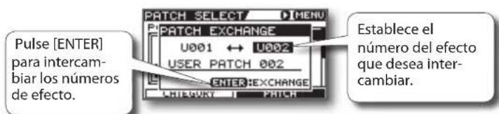 BOSS eBand JS8 - Acerca del menú de efectos - 4