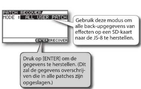BOSS eBand JS8 - Back-upgegevens van effecten op SD-kaarten herstellen (RECOVERY) - 1