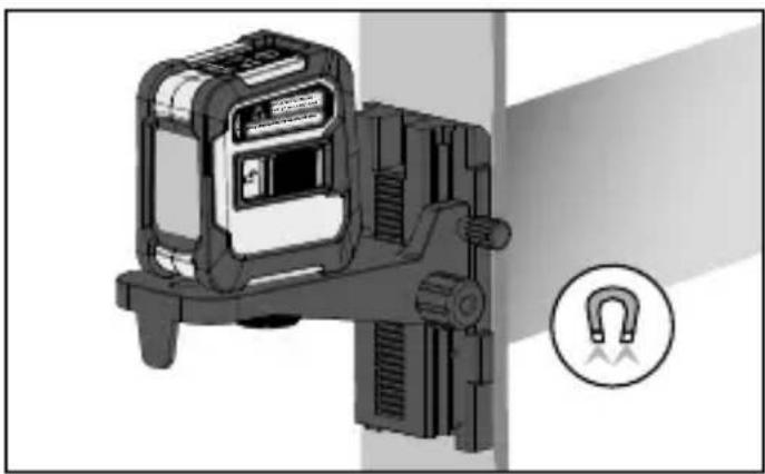 Laserliner TelePod Plus - 2Mounting on magnetic objects - 1