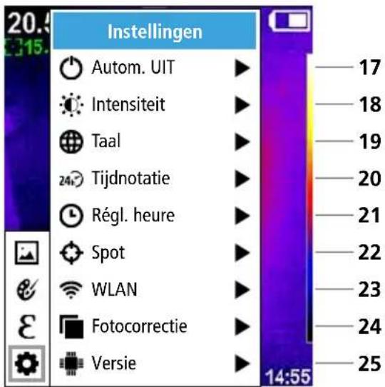 Laserliner ThermoCamera Connect - Hoofdmenu - 1