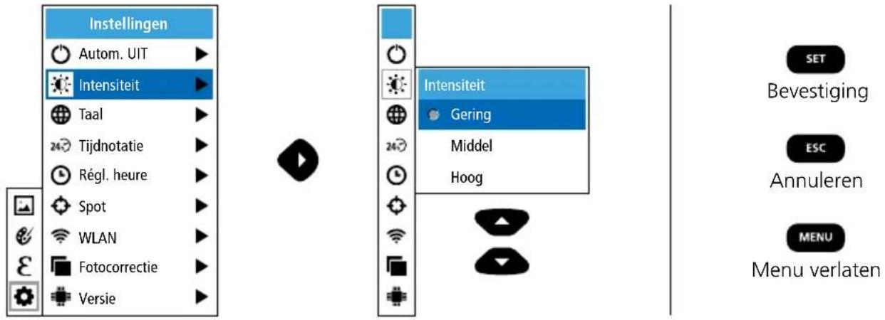 Laserliner ThermoCamera Connect - Instellingen: Displayhelderheid - 1