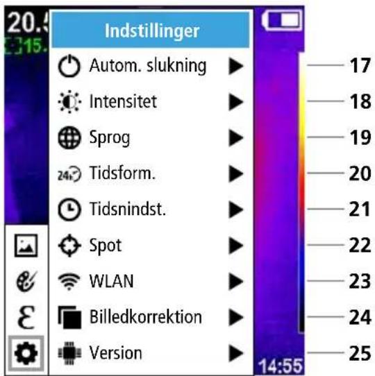 Laserliner ThermoCamera Connect - Hovedmenu - 1