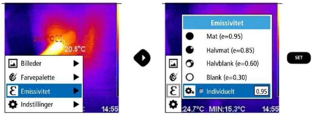 Laserliner ThermoCamera Connect - Emissivitet: Emissionsgrad - 1