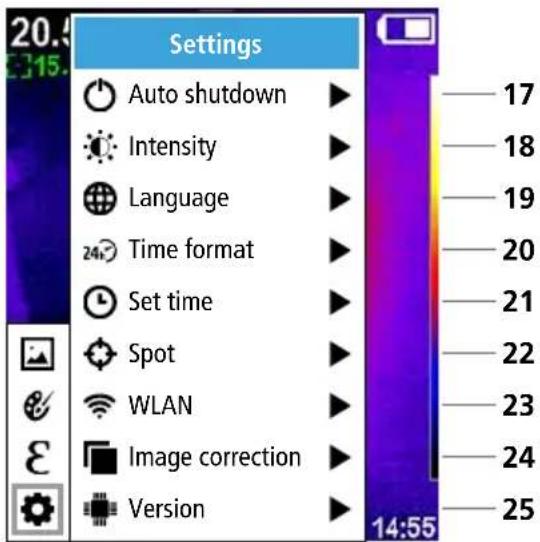 Laserliner ThermoCamera Connect - Main menu - 1
