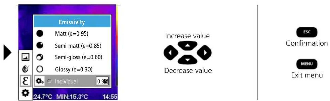 Laserliner ThermoCamera Connect - Emissivity: Emissivity coefficient - 2