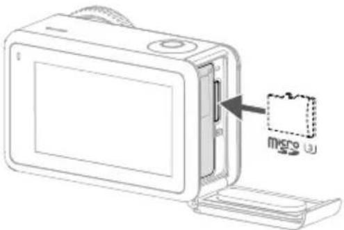 DJI Osmno Action 3 - Insertion de la carte microsd - 1