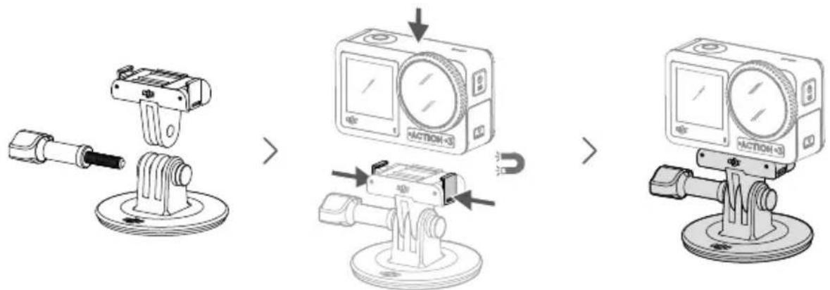 DJI Osmno Action 3 - Kit base adhésive pour osmo action 3 - 4