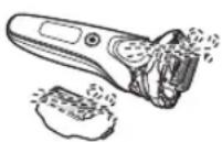 PANASONIC ESLT68 - Seque completamente la sección de la lámina exterior, la afeitadora [A⑪] y el cortapatillas. - 1
