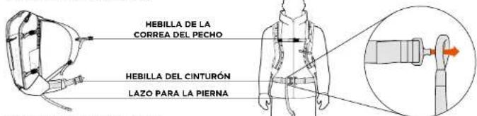 HEBILLA DE LA CORREA DEL PECHO HEBILLA DEL CINTURÓN LAZO PARA LA PIERNA