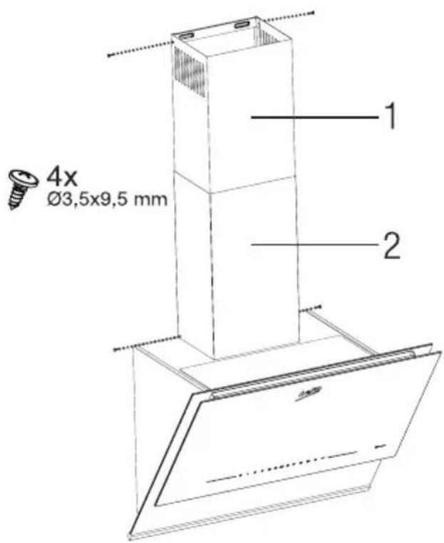 BEKO BHCA93741BHSI - Przyłączanie okapu do przewodu kominowego - 1
