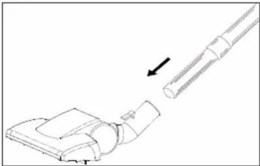 BEKO BKS 5423 - Attaching/removing the parquet/carpet brush - 1
