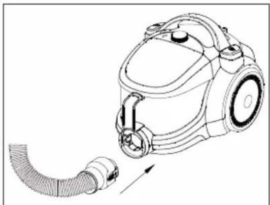 BEKO BKS 5423 - Attaching/removing the hose - 1