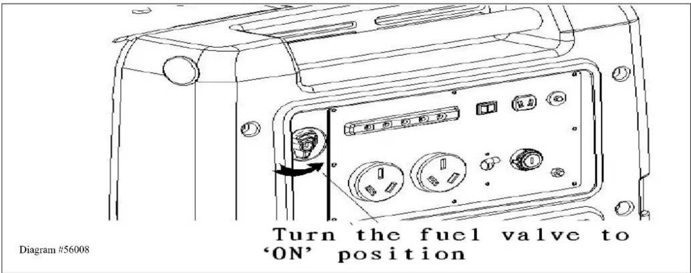 Turn the fuel valve to 'ON' position Diagram #56008