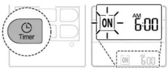 LG AC09BK - Réglage de la minuterie de mise en marche - 1