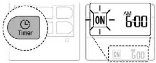 LG AC09BK - Anulowanie timera włączania - 1
