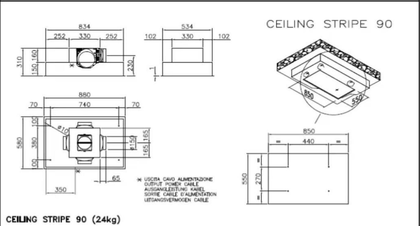 EICO Ceiling Stripe R 90 W - DISTANTE 90 - DISTANTE 120 - CEILING STRIPE 90 - CEILING STRIPE 120 - 23