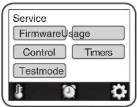 Service FirmwareUsage Control Timers Testmode
