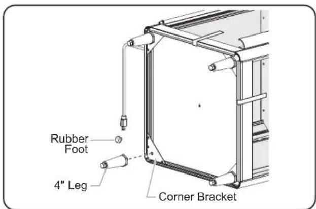 Hatco FlavRSavor FSDT1 - 4^ (102 mm) Adjustable Legs - 1