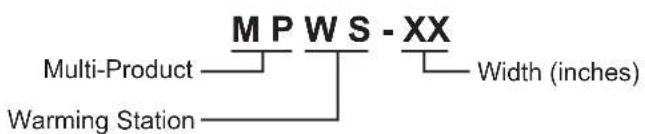 Hatco MPWS36 - MODEL DESIGNATION - 1
