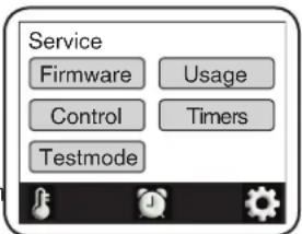 Service Firmware Usage Control Timers Testmode