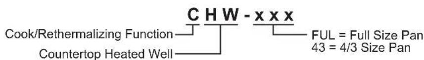 Hatco CHWFUL - MODEL DESIGNATION - 1
