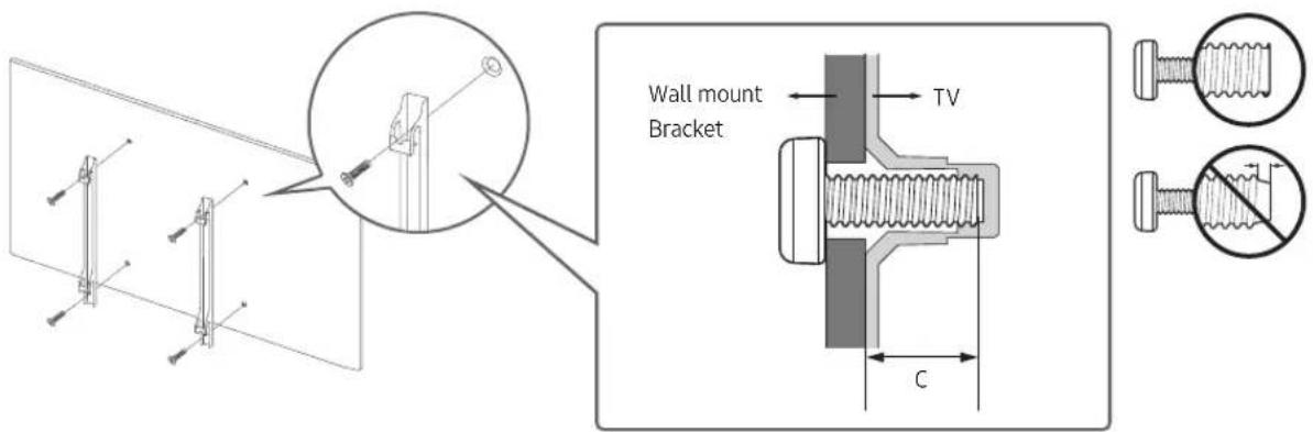 SAMSUNG UE40M5000AU - Mounting the TV on a wall - 2