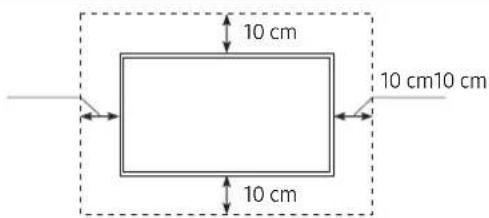 SAMSUNG UE43TU8506U - Sikre egnet ventilasjon rundt TV-en - 2