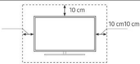 SAMSUNG UE43TU8506U - Sikre egnet ventilasjon rundt TV-en - 1