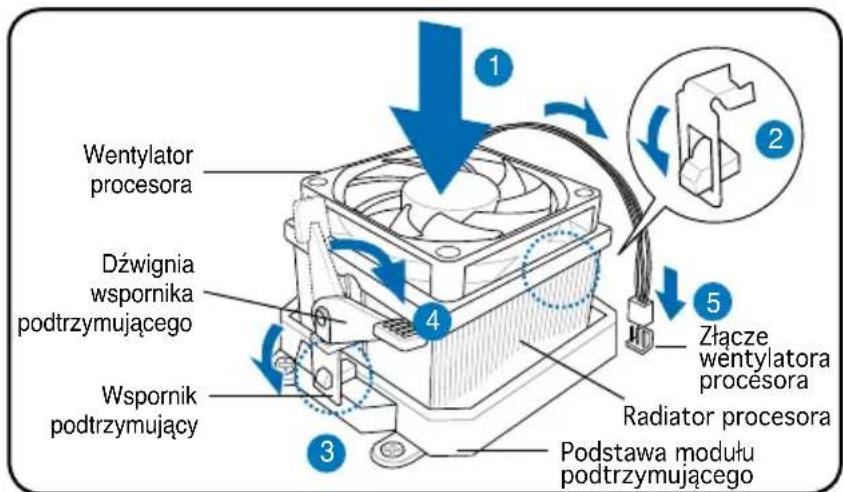 ASUS V2M3N8200 - Instalacja radiatora i wentylatora procesora AMD - 1