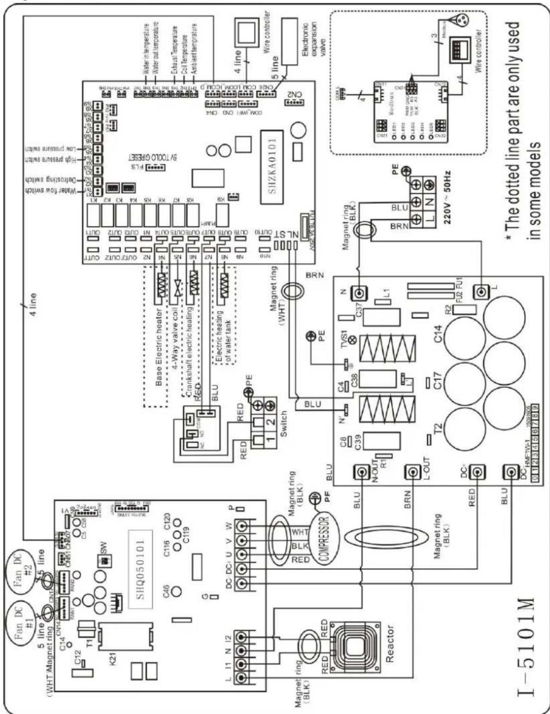 ASTRALPOOL APH3 Inverboost - Diagrama eltrico da bomba de calor de piscina Inverter - 1