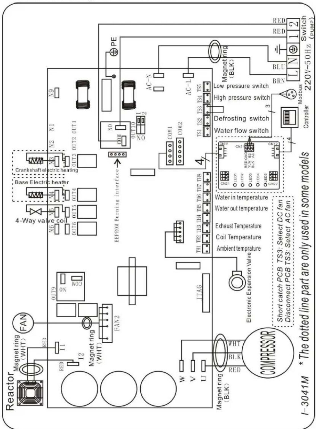 ASTRALPOOL APH3 Inverboost - Inverter-Schwimmbad-Wirmepumpe-Schaltplan - 1