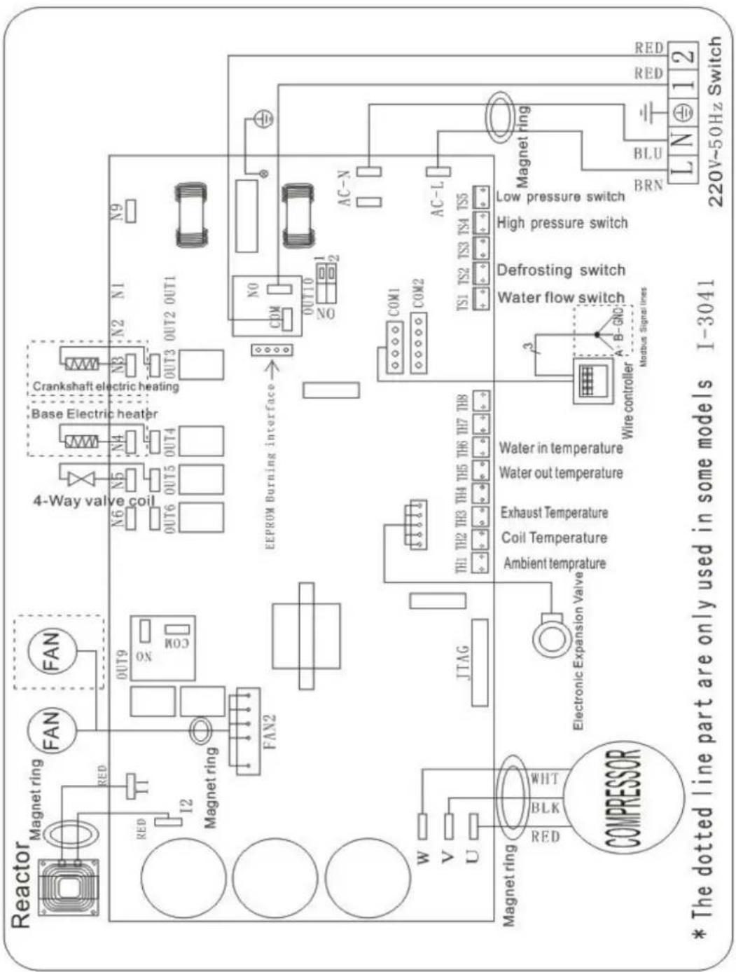 ASTRALPOOL APH3 Inverboost - Schéma de câblage de la pompe à chaleur de piscine - 1