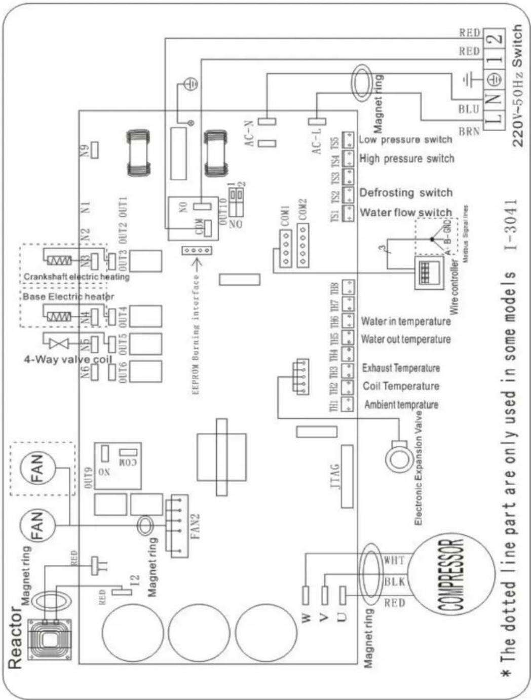 ASTRALPOOL APH3 Inverboost - Inverter swimming pool heat pump wiring diagram - 1