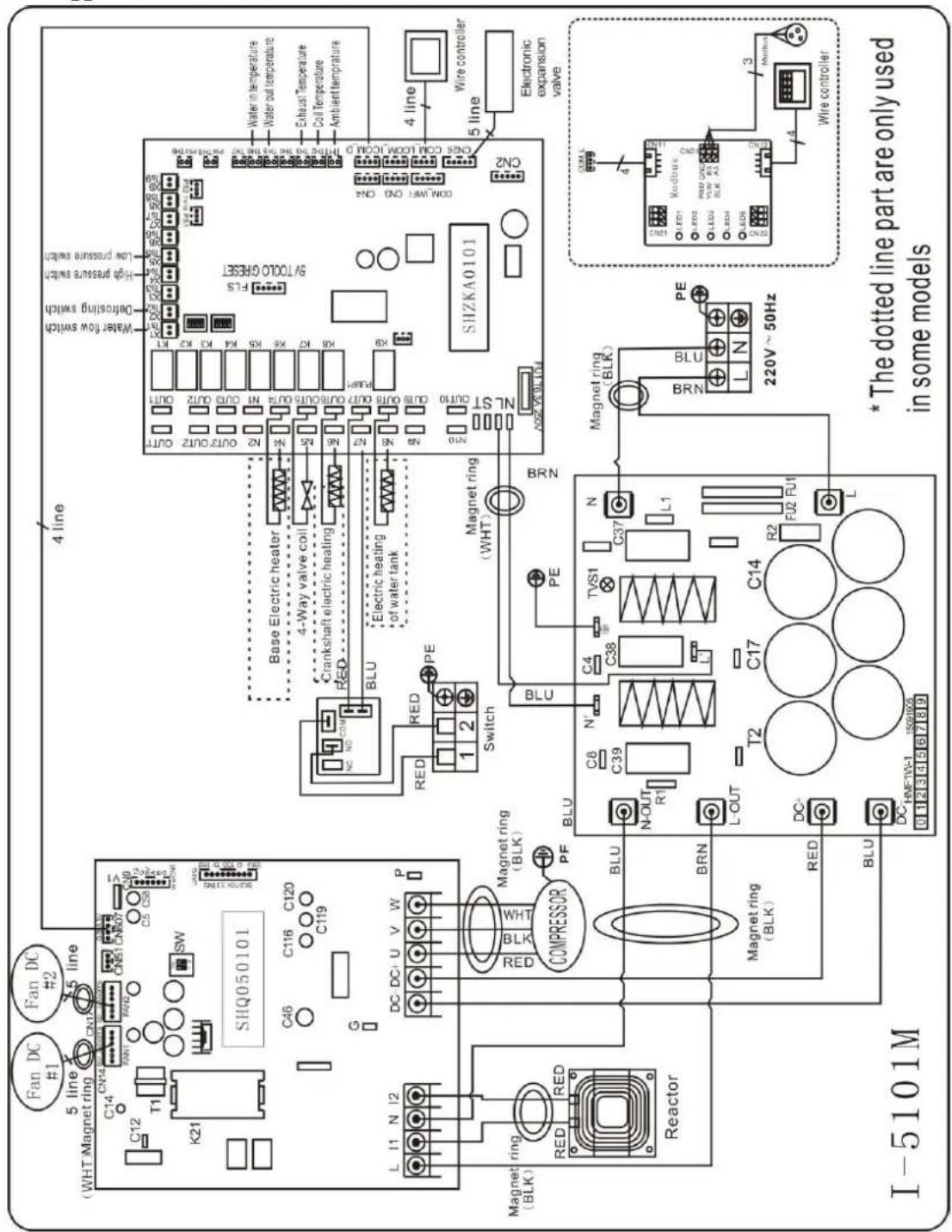 ASTRALPOOL APH3 Inverboost - Schema elettrico di una pompa di calore inverter - 1