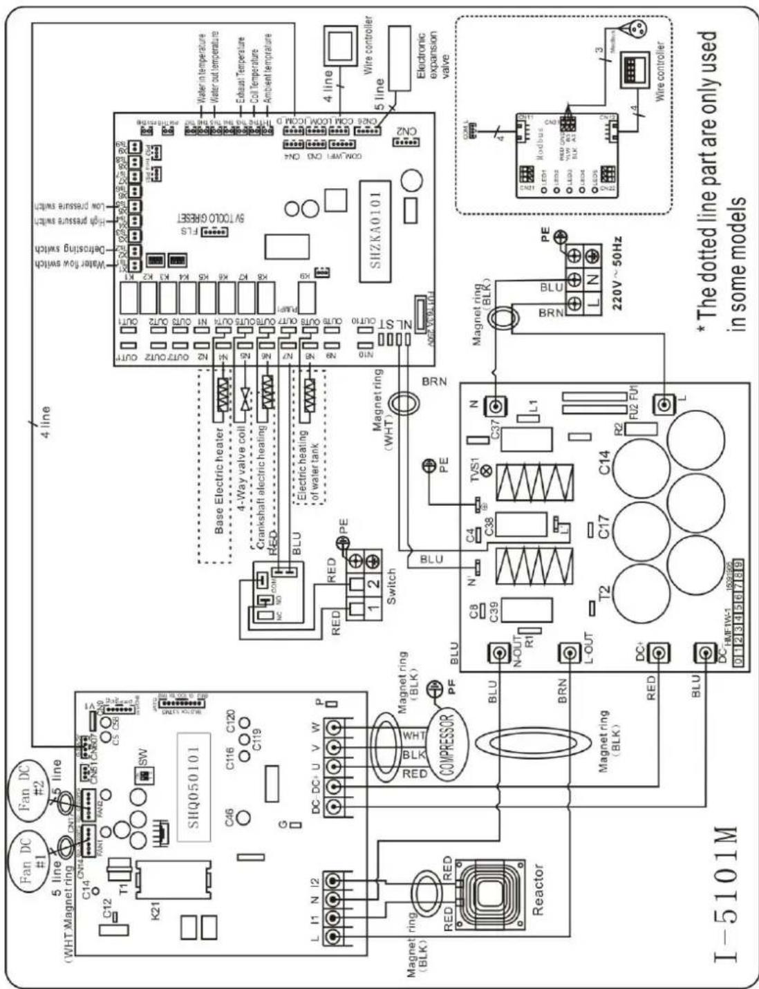 ASTRALPOOL APH3 Inverboost - Inverter swimming pool heat pump wiring diagram - 1