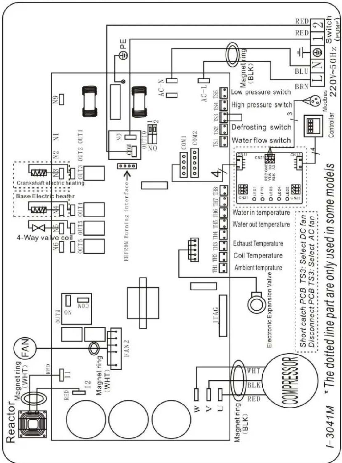 ASTRALPOOL APH3 Inverboost - Esquema de cableado bomba de calor inverter. - 1