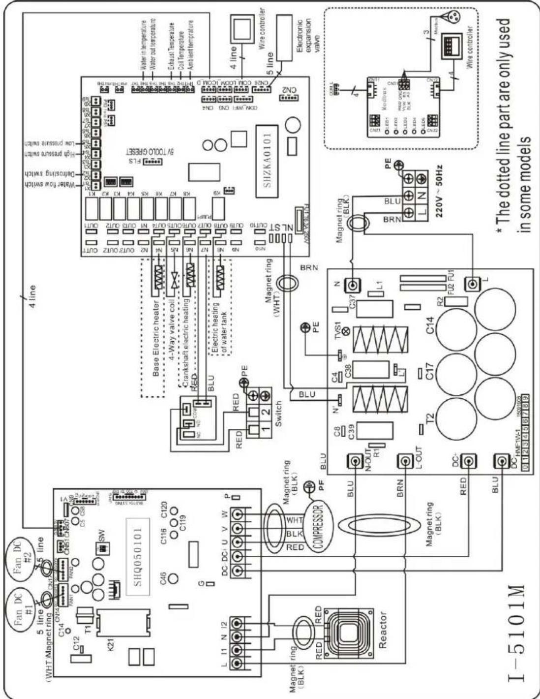 ASTRALPOOL APH3 Inverboost - Esquema de cableado bomba de calor inverter. - 1