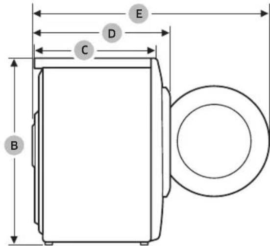 SAMSUNG WW91T4048CE - Specificatieblad - 2