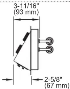 3-11/16" (93 mm) 2-5/8" (67 mm)