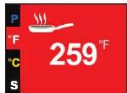 P °F °C S 259°F