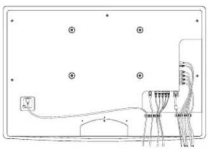 Electrical wiring diagram showing connections between a power source and a terminal block with labeled terminals and wiring.
