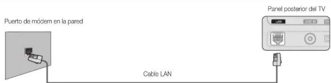 Puerto de módem en la pared Cable LAN Panel posterior del TV